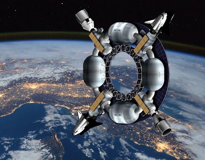 Orbital Assembly's Pioneer Station would be the first step toward providing astronauts weight in orbit. Image: Orbital Assembly