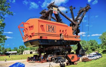 ASME landmark Big Brutus shows scale of open pit mining. - ASME