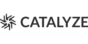Logo of "CATALYZE" with a stylized snowflake or starburst icon to the left of the text.