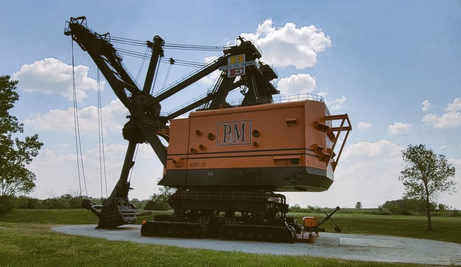 ASME landmark Big Brutus shows scale of open pit mining. - ASME