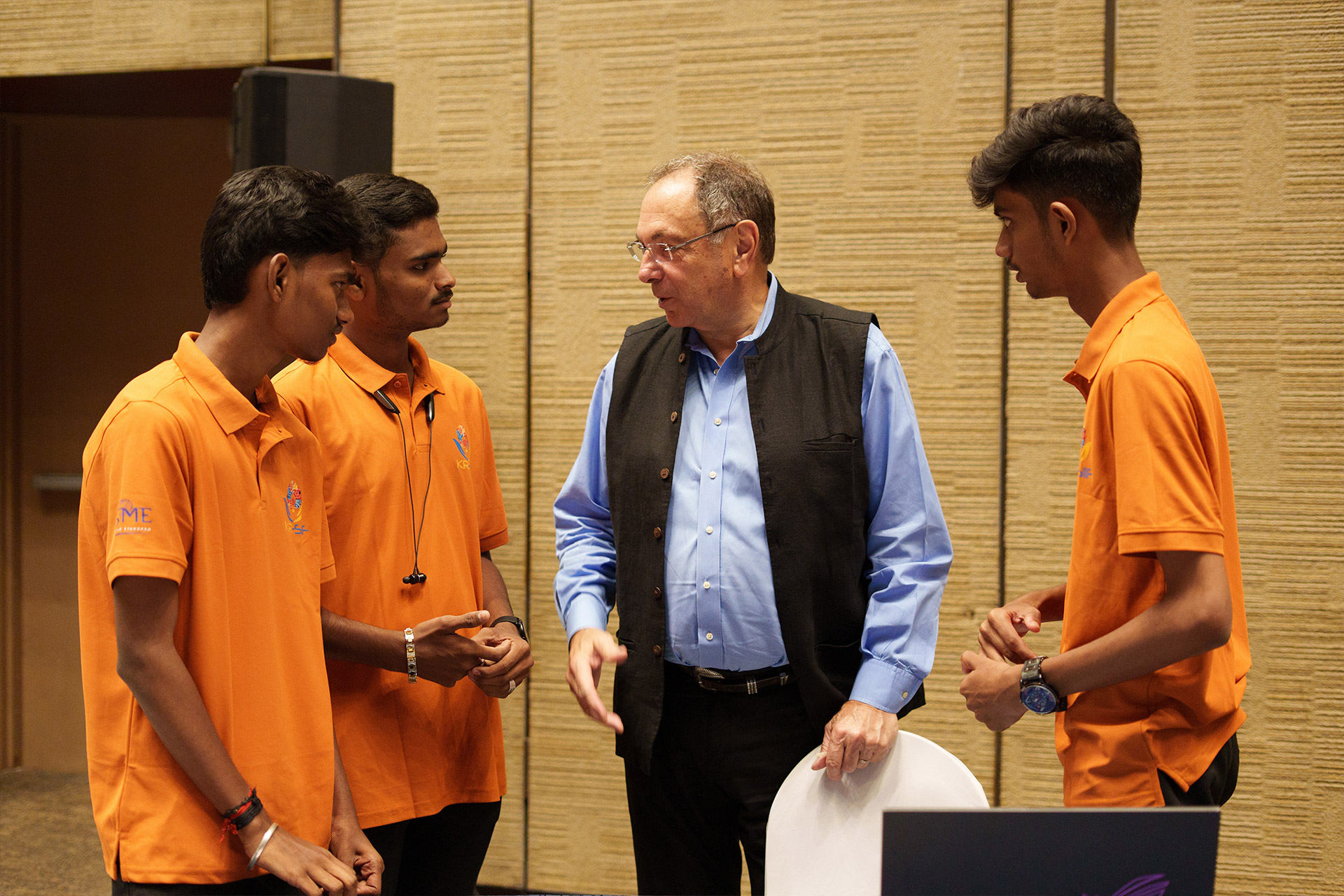 Tom Costabile with IMECE India Student Hackathon participants