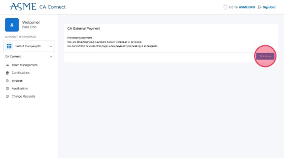 Finalize payment