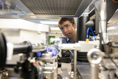 NREL researcher Donal Finegan used X-ray nano-computed tomography as one of the many tools to evaluate the performance of the laser-ablated battery electrodes. 