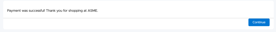 Payment confirmation
