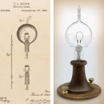 When did Thomas Edison invent the light bulb?